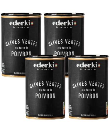 Green Olives with Pepper Ederki 300g x 4