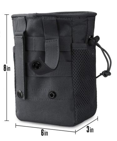 LIVANS Tactical Molle Dump Pouch - Magazine Recovery & Ammo Bag for Airsoft & Hunting - Black - Buy Online on SooperMarket.com