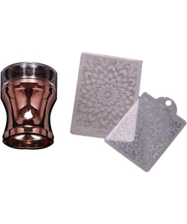 Buy Antique Brass Nail Art Sticker Set - Party Decor & Nail Design Stamper for Women | Premium Silicone Head Manicure Tools for Nail Studios - Fast International Shipping - Buy Online on SooperMarket.com