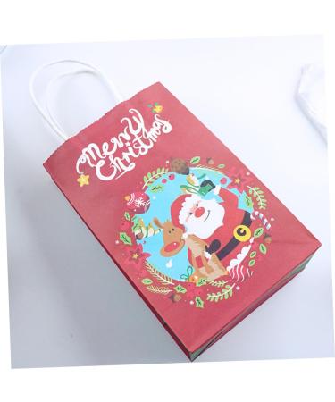 Healeved 10pcs Christmas Paper Bags Paper Gift Bag Christmas Gift Bags Christmas Bag Christmas Goodie Bag Paper Sweet Bag Brown Paper Bag Party Bags with Handles Portable Elder Candy Bag - Buy Online on SooperMarket.com
