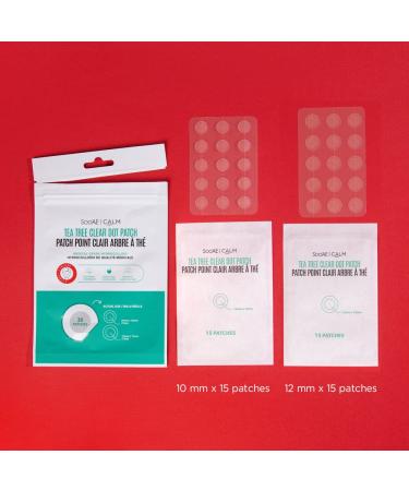 FD Registered Acne Patches | SOOAE Tea Tree Clear Dot - Medical Grade Hydrocolloid Spot Treatment for Fast Healing & Blemish Control (30 Dots - Buy Online on SooperMarket.com