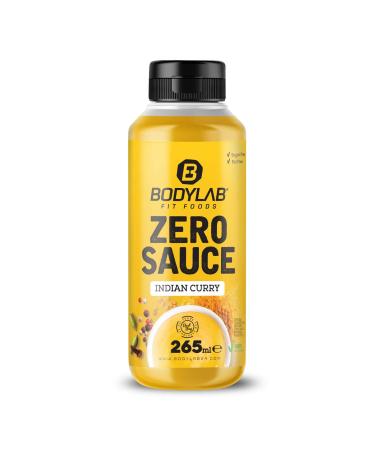 BODYLAB24 Zero sauce Indian curry 265ml low in calories only 3-9 kcal each 15g portion fat and sugar reduced perfect for refining dishes as a sauce or dressing ideal for every diet Indian curry 265 ml (1 Pack)