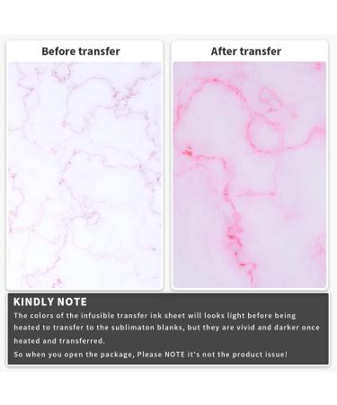 Watercolor Marble Infusible Transfer Ink Sheets - DIY Key Chain & T-Shirt Sublimation Paper Set (12 pcs, 12x4.5) - Buy Online on SooperMarket.com