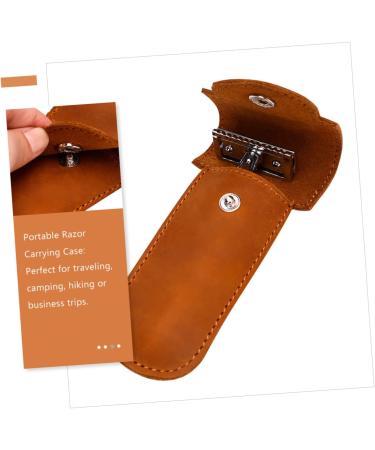 Angoily Leather Razor Case - 8 Stk Men's Razor Accessories & Protective Storage Bag - Buy Online on SooperMarket.com