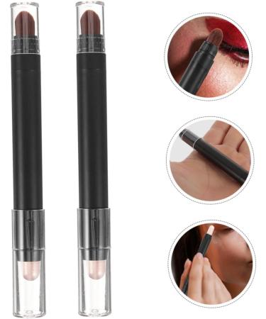 MUSISALY 2pcs Eye Makeup Stick Makeup Eyeshadow Brushes Stick Eye Shadow for Women Makeup Brush Abs Black - Buy Online on SooperMarket.com