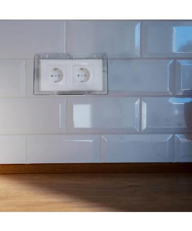 FOMIYES Wall Switch Guard Outlet Cover Baby Proofing: Box Clear Cover Electrical Socket Guard Baby Safety Kitchen Bathroom Shower Guard Easy To Install For Home Kitchen Black 2pcs Led Outlet Cover - Buy Online on SooperMarket.com