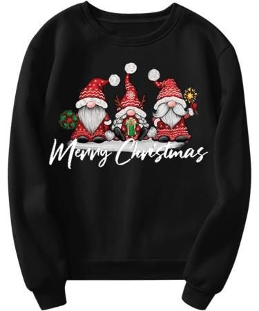 Women's Christmas Sweatshirt Snowman Penguin Print O-Neck Raglan Pullover Comfy Warm Xmas Jumper - Buy Online on SooperMarket.com