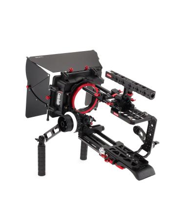CAMTREE Hunt Shoulder Mount Cage Kit for Blackmagic URSA Mini 4K/4.6K/Pro 4.6K. Matte Box, Follow Focus, Top & Front Handles. Dovetail for Tripod Mounting, w/Rosette & Cold Shoe Mount (CH-BMUM-SK)