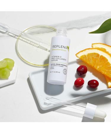Replenix Vitamin C Pro Collagen Serum | Brightening Treatment for Dark Spots | Reduces Fine Lines & Wrinkles | 1 oz - Buy Online on SooperMarket.com