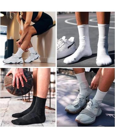 Seiciviy Men's Compression Ankle Athletic Socks - White (3 Pairs) - Buy Online on SooperMarket.com