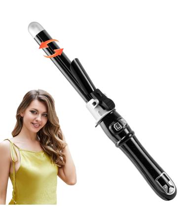 Hair Curler Automatic Curling Iron: 1.1inch Waver Hair Tool with 30s Instant Heat - Rotating Curling Wand Black