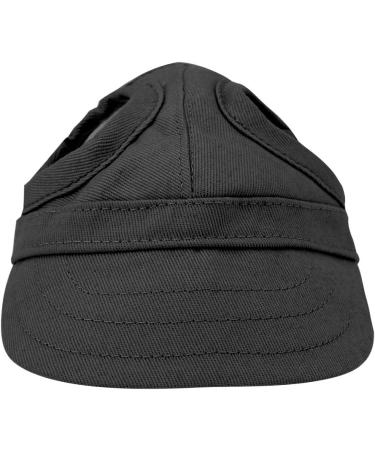 Adjustable Baseball Cap for Pets - Dog Sport Hat with Ear Holes - Summer Travel Dog Sun Hat (L-Black) - Buy Online on SooperMarket.com