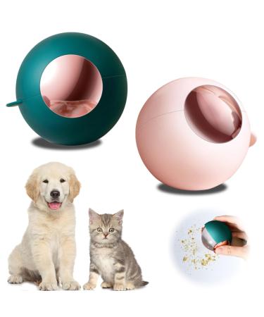 2PCs reusable gel foot roller gel lint roller ball washable lint roller lint roller clothing for animal hair lint removal (green+pink)
