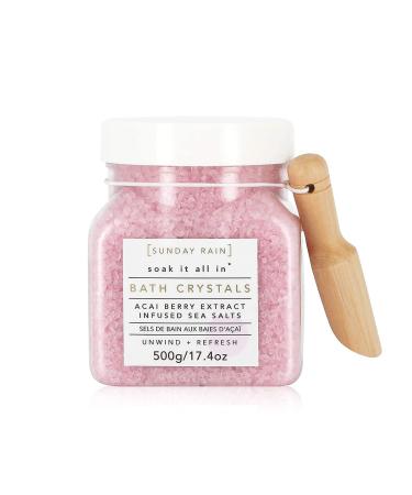 Sunday Rain Clear as Day Bath Crystals Charcoal & Bamboo 17.4 oz (500 g)
