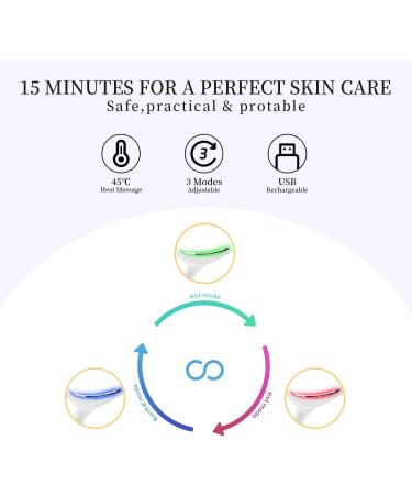 Ms.W 3-in-1 Beauty Massager for Face and Neck with Heat, Vibration and LED - Electric Facial Tool for Skin Firming and Smoothing - Buy Online on SooperMarket.com