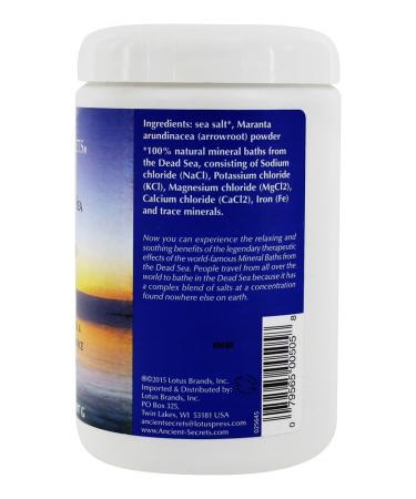 Buy ANCIENT SECRETS Unscented 2 lb Dead Sea Aromatherapy Bath Salts - Soothing & Relaxing International Shipping - Buy Online on SooperMarket.com