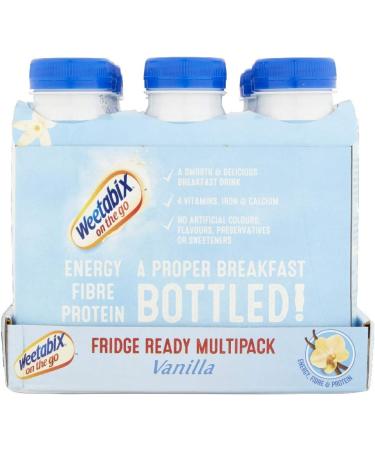 Weetabix On the Go Breakfast Drink Vanilla 3 x 250ml - Natural Vanilla Flavor - Pack of 1 - Buy Online on SooperMarket.com