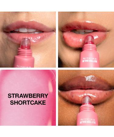 Palladio Butter Balm - Hydrating Vegan Lip Balm with Aloe & Peptides | Moisture & Shine | Strawberry Shortcake Tint - Buy Online on SooperMarket.com