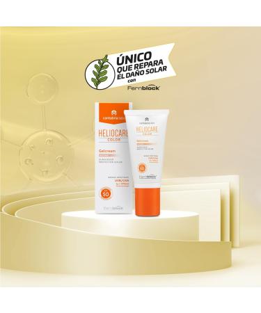 Heliocare Colour Gelcream Brown SPF 50 50ml / Sun Cream For Face / UVA and UVB Anti-Ageing Sunscreen Protection / Combination Dry Oily and Normal Skin Types / Natural-looking foundation coverage - Buy Online on SooperMarket.com