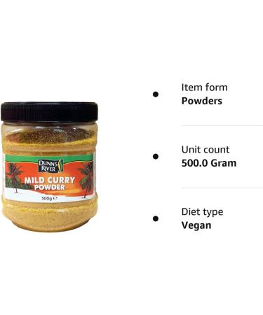 Dunn's River Mild Curry Powder 500g - Authentic Jamaican Spice Blend - Buy Online on SooperMarket.com
