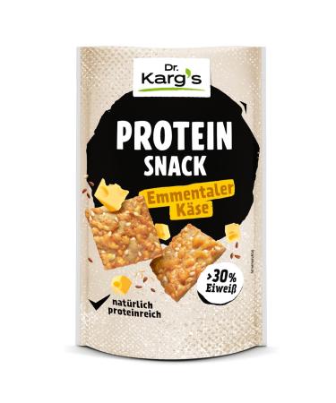 Dr.Karg s protein snack Emmental cheese - crispy vegetarian protein -rich with more than 30% protein & fewer carbohydrates and spicy emmental protein source without additives 14x85g