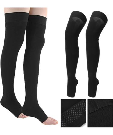 Toeless Compression Stockings - Skin-Friendly Elastic & Comfortable for All-Day Use (L) | International Shipping - Buy Online on SooperMarket.com