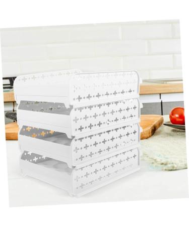 Mikikit Box 30 Egg White Shelf Brackets Shelving Brackets Refrigerator Crisper Organizer Drawer Food Stacker As Shown 28*21.5*28 - Buy Online on SooperMarket.com