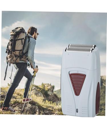 Angoily Rechargeable Electric Shaver & Nose Hair Trimmer for Men - Portable Travel Beard Trimmer - Buy Online on SooperMarket.com