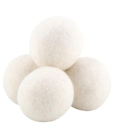 Wool Dryer Balls - Natural Fabric Softener Reusable Reduces Clothing Wrinkles and Saves Drying Time. The Large Dryer Ball is a Better Alternative to Plastic Balls and Liquid Softener. (Pack of 6)