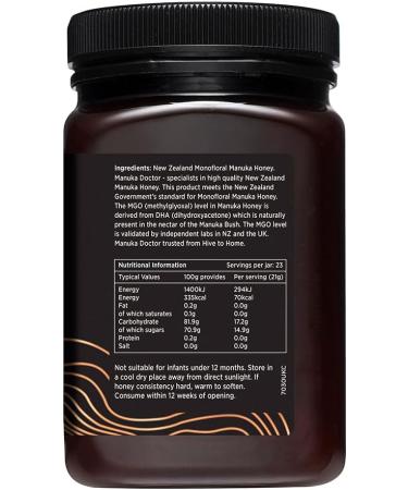 Manuka Doctor 740 MGO Manuka Honey 500g - Buy Online on SooperMarket.com