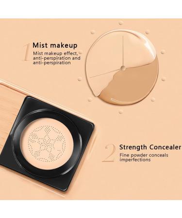 Mushroom Head Air Cushion Foundation BB Cream Moisturising Concealer Lightweight & Smoothing Flawless Moisturising Oil Control Even Skin Tone Makeup Base Natural - Buy Online on SooperMarket.com