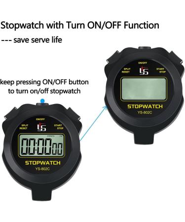 ZCTIMYI Digital Stopwatch Timer - Mute, Large Display, Easy-to-Use - Ideal for Coaches, Swimming, Running - Yellow - Buy Online on SooperMarket.com