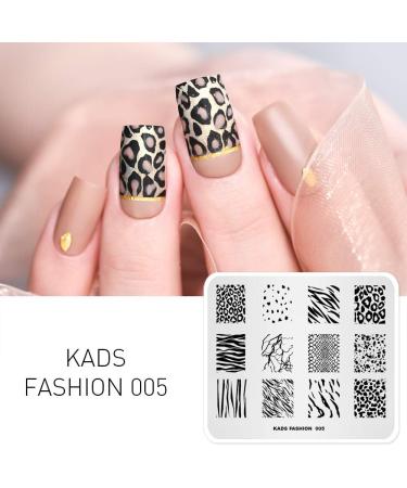Animal Print Nail Art Stamper Plate - Leopard, Tiger, Cow, Zebra Patterns - FA005 - Buy Online on SooperMarket.com