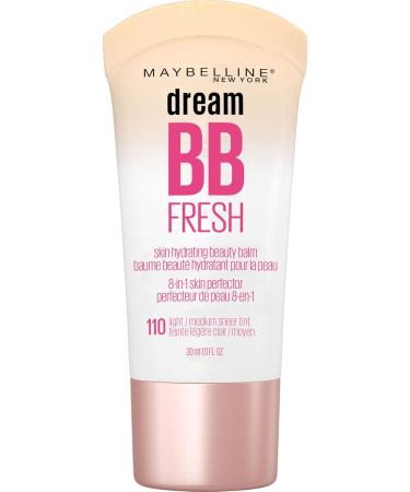 Maybelline Dream Fresh Skin Hydrating BB cream 8-in-1 Skin Perfecting Beauty Balm Sheer Tint Coverage Oil-Free Medium 1 Fl Oz & BB Fresh 110 Light/Medium - Buy Online on SooperMarket.com