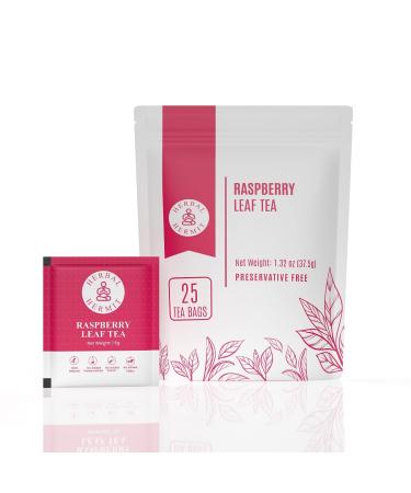 Red Raspberry Leaf Fertility Tea for Pregnancy Prenatal Labor and Uterus Health| Caffeine Free (25 Tea Bags)