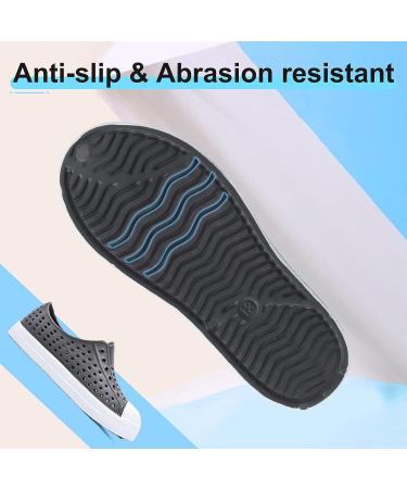 QLZ Kids Water Shoes - Slip-on Anti-Slip Beach Sandals for Boys & Girls - Lightweight & Quick Dry - Grey - Sizes Toddler to Big Kid - Buy Online on SooperMarket.com