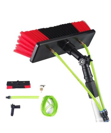 Window Cleaning Pole/Water Fed Telesbrush/Extendable Cleaner Conservatory Roof for Photovoltaic Panel Cleaningtrucks Windows 9M/10M Pole 35cm Brush Head 4M/13FT