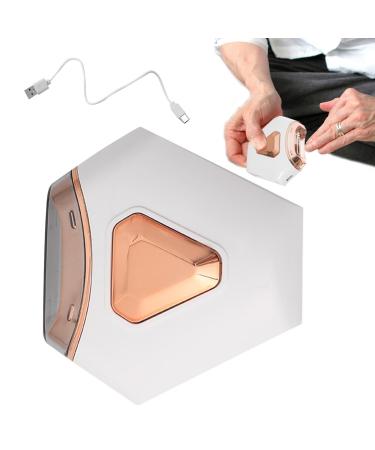 Geteawily Electric Nail Cutter Rechargeable Nail Trimmer | Electric Automatic Nail Safety Trimmer with Nail Clip Storage 2-in-1 Nail Cutter and Polisher for Kids Adults White