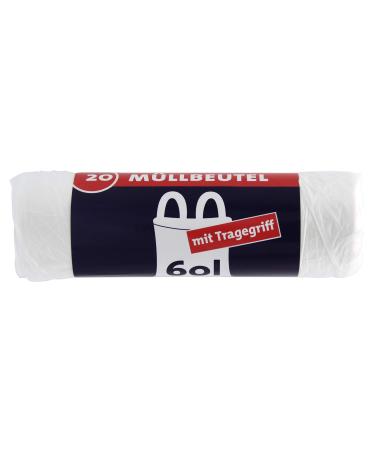 1000 garbage bags/garbage bags with a handle 60 liters 20 pieces per role tear -resistant & liquid -tight product & packaging recyclebar (50s pack)