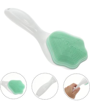 Mikinona Silicone Face Brush Handheld Face Brush Pore Cleaner Silicone Face Scrubber Handle Face Brush Cleansing Brush Face Brush Cleansing Silicone Brush Manual Silica Gel Blackhead Brush 15.3x5.2cm Green - Buy Online on SooperMarket.com