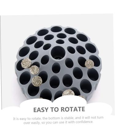 Healeved 1pc Grinding Head Storage Box Rotary Tool Nail Implements Nail File Bits Manicure Tools Holder Acrylic Display Risers Nails Nail Drill Organizer Holder Pe Base Cellular To Rotate - Buy Online on SooperMarket.com