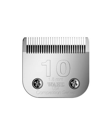 Wahl Competition Blade Number 10 Full Tooth Blade Set Animal Clipper 1.8mm Replacement Blades Spare Clipper Blade Pet Clipper Spares Stainless Steel Rust Resistant Precise Cutting COMPETITION BLADE SET #10 1.8MM FULL TOOTH