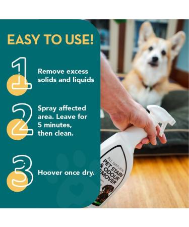 Pet Odour Eliminator: All-Natural Dog & Cat Urine Cleaner - 1 Litre - Buy Online on SooperMarket.com