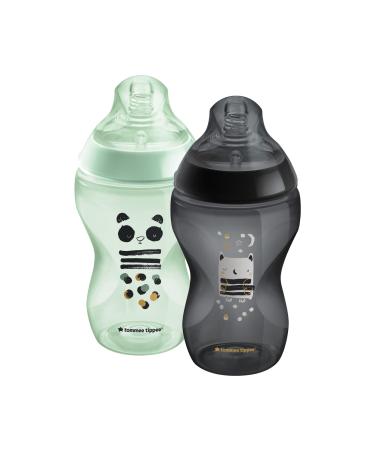 Tommee Tippee Closer to Nature Decorated Blue Baby Bottle 340 ml 2 Pack