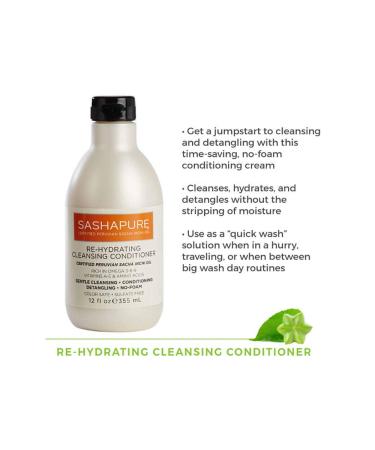 Re-Hydrating Cleansing Conditioner with Sacha Inchi Oil | Sulfate-Free Color Safe & Gentle | 12 fl. oz. - Shop Now for Healthy Hydrated Hair - Buy Online on SooperMarket.com
