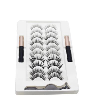 Magnetic Eyelashes And Eyeliner Kit Reusable Magnetic Lashes With Eyeliner And Tweezers 3D Natural Look False Eyelashes Magnetic Eyelash Kit Natural Look Magnetic Eyelash Kit With Applicator Tool