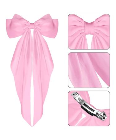 Shop Wllhyf Pink Hair Clips - 90s Satin Loop Hairpins for Women & Girls | Perfect for Parties & Everyday Style - Buy Online on SooperMarket.com