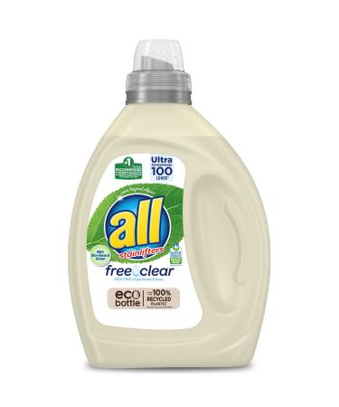 all Laundry Detergent Liquid Free Clear Eco Plant-Based Clean Ultra-Concentrated 100 Loads