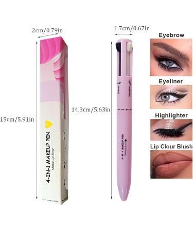4 in 1 Makeup Pen Multifunctional Makeup Pencil from Eyeliner Lip Liner Brow Pencil And Highlighter Easy-to-Apply & Compact Makeup Accessories Style 3 - Buy Online on SooperMarket.com