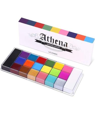UCANBE Athena 20 Color Professional Body Face Paint Oil Palette - Non-Toxic Makeup for Halloween, FX Party & Adult Painting - Buy Online on SooperMarket.com